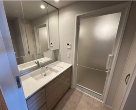 佐賀市新中町、中古マンションの洗面画像です