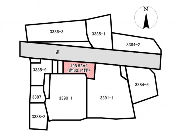 佐賀市金立町、土地の間取り画像です
