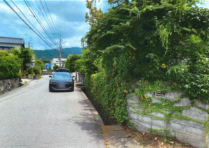 佐賀市大和町、土地の前面道路を含む現地写真画像です