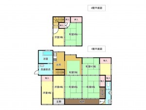 佐賀市久保泉町、中古一戸建ての間取り画像です