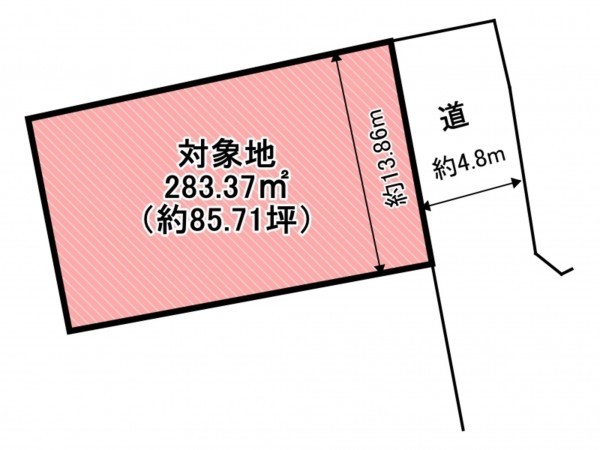 佐賀市高木瀬西、土地の間取り画像です