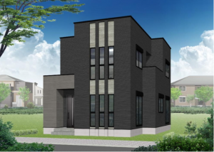 佐賀市多布施、新築一戸建ての完成予想図（外観）画像です