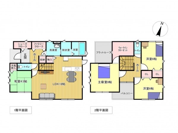 佐賀市多布施、新築一戸建ての間取り画像です