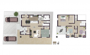 佐賀市多布施、新築一戸建ての間取り画像です