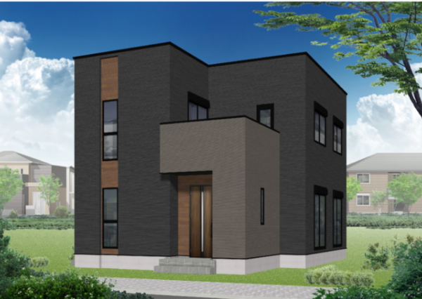 佐賀市多布施、新築一戸建ての完成予想図（外観）画像です