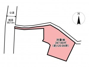 佐賀市富士町、土地の間取り画像です