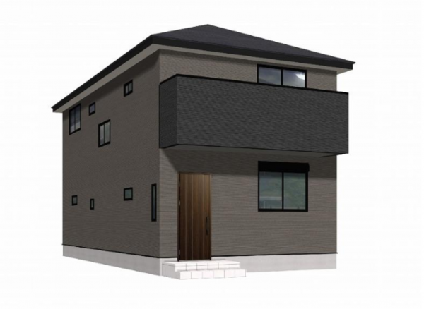 佐賀市八戸溝、新築一戸建ての完成予想図（外観）画像です