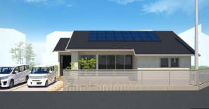 佐賀市神野西、新築一戸建ての完成予想図（外観）画像です