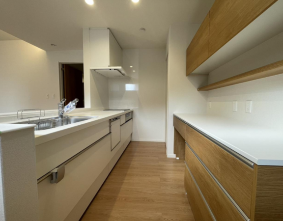 佐賀市高木瀬東、新築一戸建てのキッチン画像です
