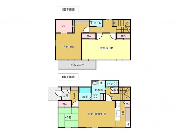 佐賀市高木瀬東、新築一戸建ての間取り画像です