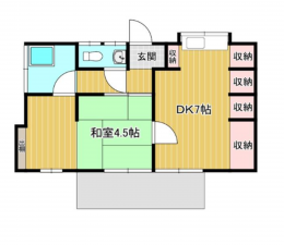 佐賀市神園、中古一戸建ての間取り画像です