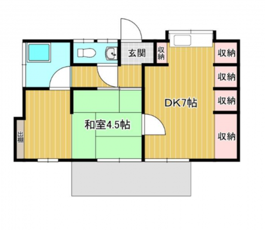 佐賀市神園、中古一戸建ての間取り画像です
