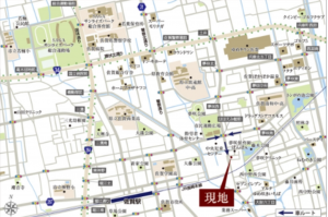 佐賀市駅前中央、新築一戸建ての地図画像です