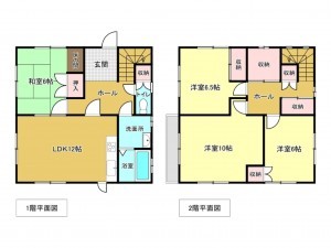 佐賀市大和町、中古一戸建ての間取り画像です