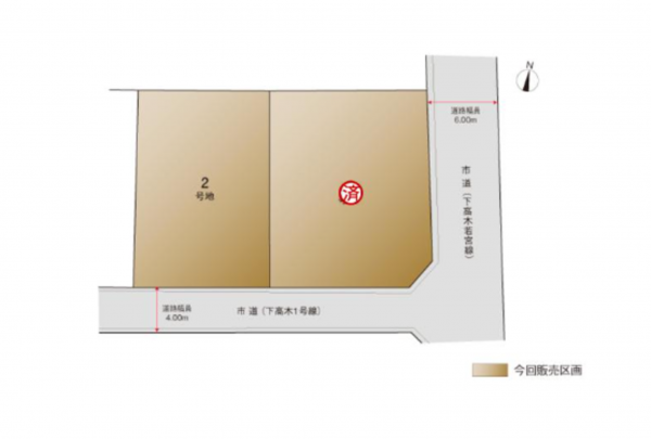 佐賀市高木瀬西、土地の間取り画像です