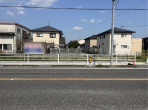 佐賀市高木瀬町、土地の前面道路を含む現地写真画像です