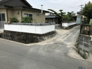 佐賀市大和町、土地の前面道路を含む現地写真画像です