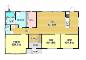 佐賀市、新築一戸建ての間取り画像です