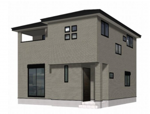佐賀市大和町、新築一戸建ての完成予想図（外観）画像です