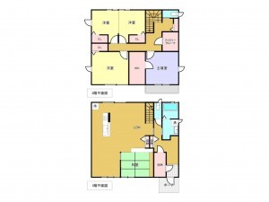 佐賀市大和町、中古一戸建ての間取り画像です