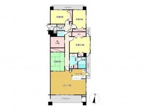 佐賀市開成、中古マンションの間取り画像です