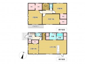 佐賀市大和町、新築一戸建ての間取り画像です