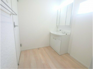 佐賀市大和町、新築一戸建ての洗面画像です