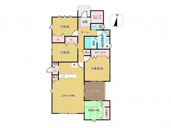 佐賀市兵庫町、新築一戸建ての間取り画像です