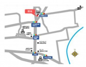 佐賀市金立町、土地の地図画像です