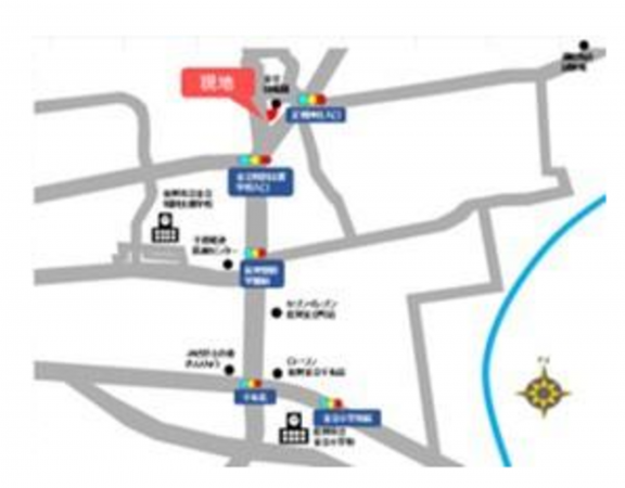 佐賀市金立町、土地の地図画像です