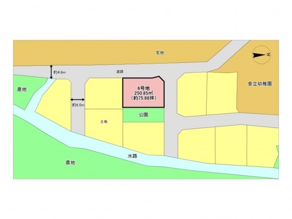 佐賀市金立町、土地の間取り画像です
