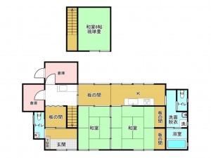 佐賀市富士町、中古一戸建ての間取り画像です