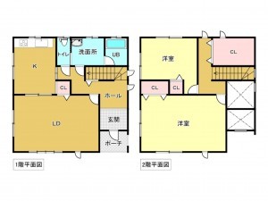 佐賀市大和町、収益物件/店舗付住宅の間取り画像です