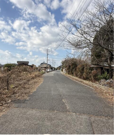 佐賀市鍋島町、土地の前面道路を含む現地写真画像です