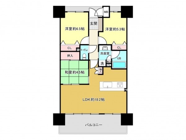 佐賀市新中町、中古マンションの間取り画像です