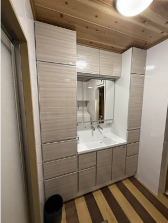 佐賀市鍋島、中古一戸建ての洗面画像です