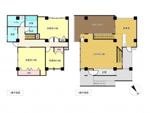 佐賀市富士町、中古一戸建ての間取り画像です