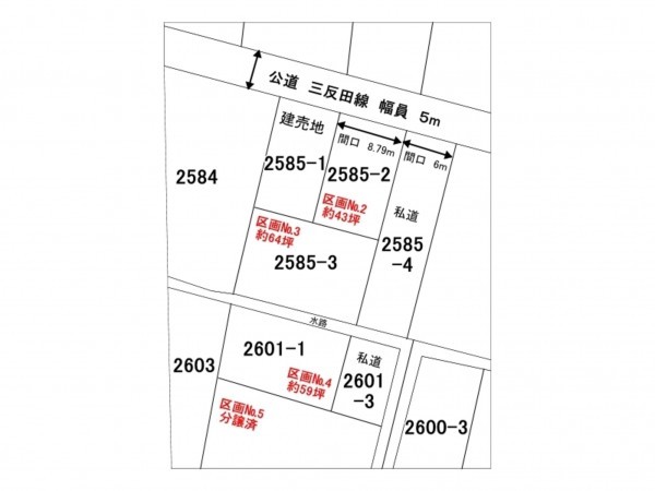 佐賀市大和町、土地の間取り画像です
