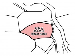 佐賀市富士町、土地の間取り画像です