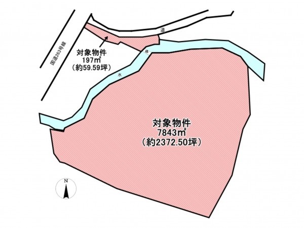 佐賀市三瀬村三瀬、土地の間取り画像です