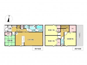 佐賀市神野西、新築一戸建ての間取り画像です