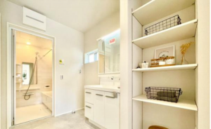 佐賀市大和町、新築一戸建ての洗面画像です