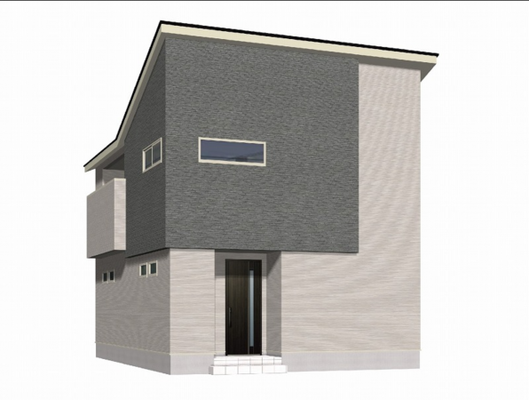 佐賀市大和町、新築一戸建ての完成予想図（外観）画像です