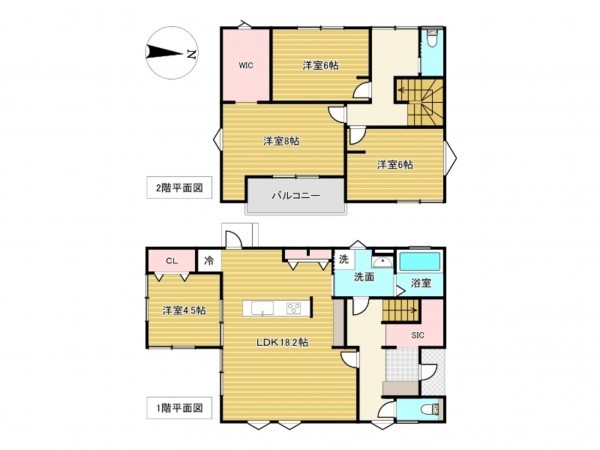 佐賀市大和町、新築一戸建ての間取り画像です