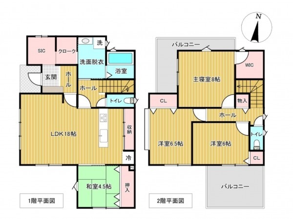 佐賀市大和町、新築一戸建ての間取り画像です