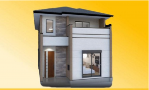 佐賀市若楠、新築一戸建ての完成予想図（外観）画像です