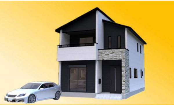 佐賀市若楠、新築一戸建ての完成予想図（外観）画像です