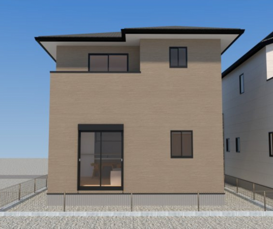 佐賀市若楠、新築一戸建ての完成予想図（外観）画像です