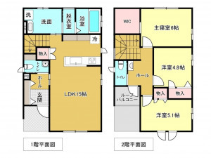 佐賀市若楠、新築一戸建ての間取り画像です