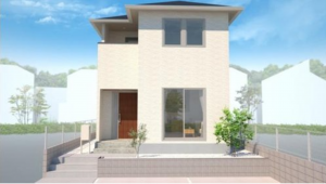佐賀市若楠、新築一戸建ての完成予想図（外観）画像です